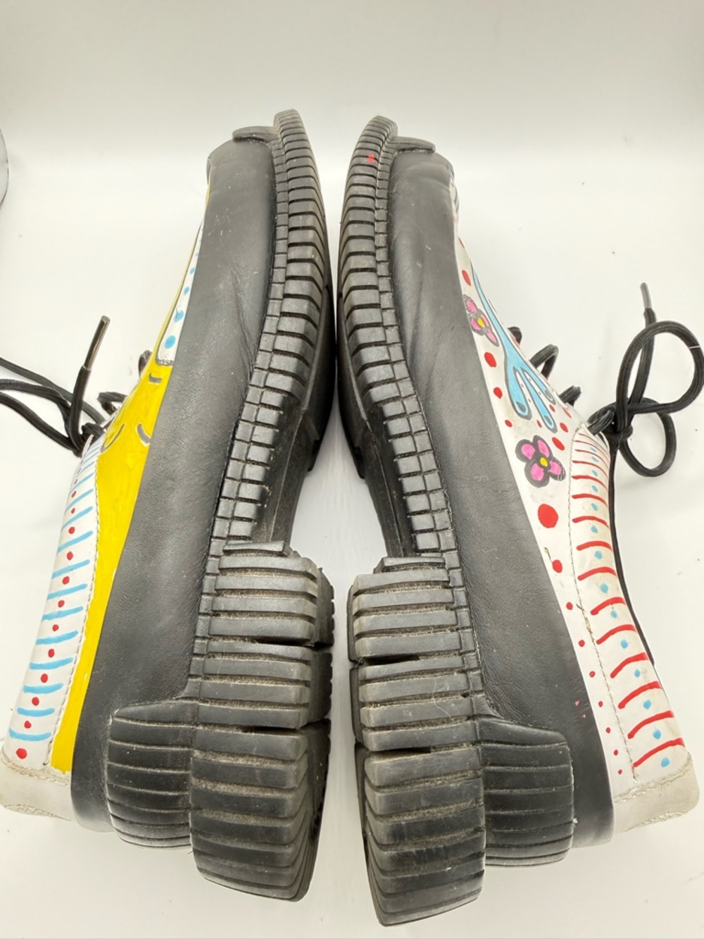 Camper Pix Formal Custom Graffiti Shoes Size EU 37/ US Women’s 7 Painted Aliens - Picture 9 of 11